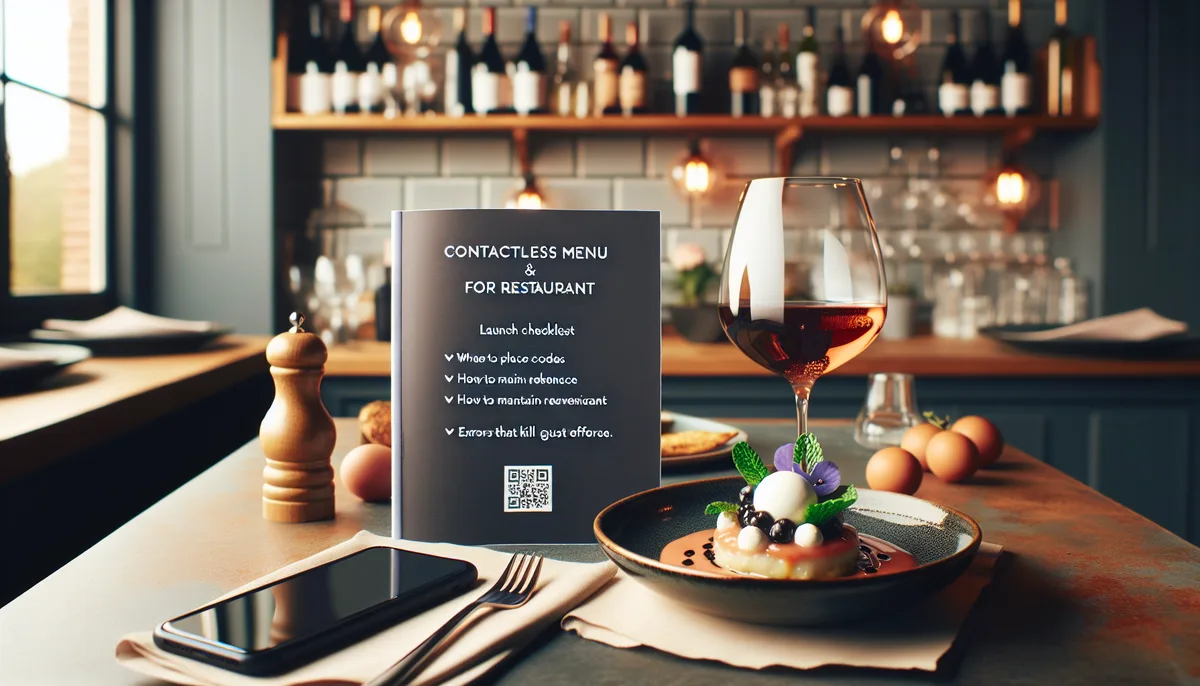 Contactless Menu for Restaurants: Setup Checklist and Common Mistakes